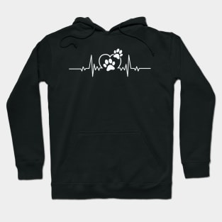 Herzschlag Hunde Pfoten Frequenz Hundeliebe Hunde Mit Herz T-Shirt Hoodie